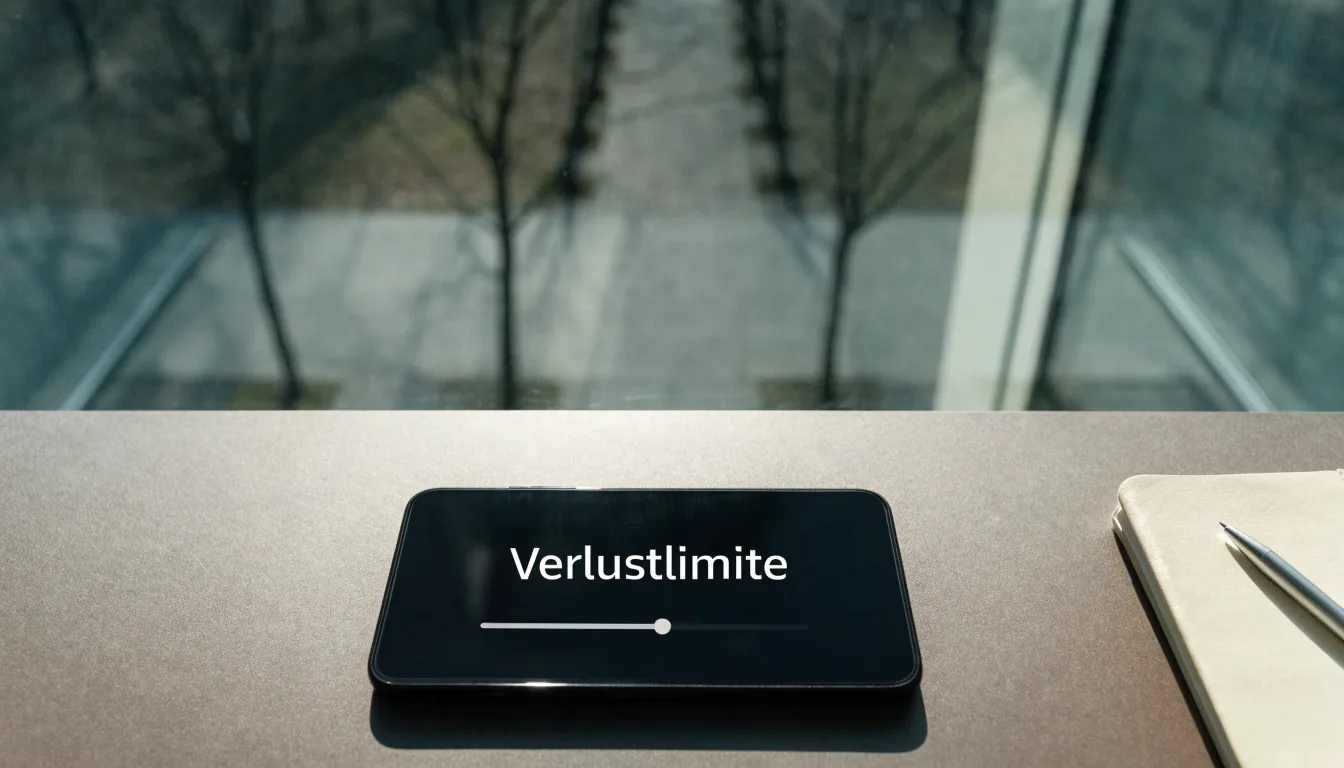 Ein Verwaltungsgebäude aus Glas und Stein steht an einem leeren Platz am frühen Morgen, davor eine Reihe kahler Bäume.