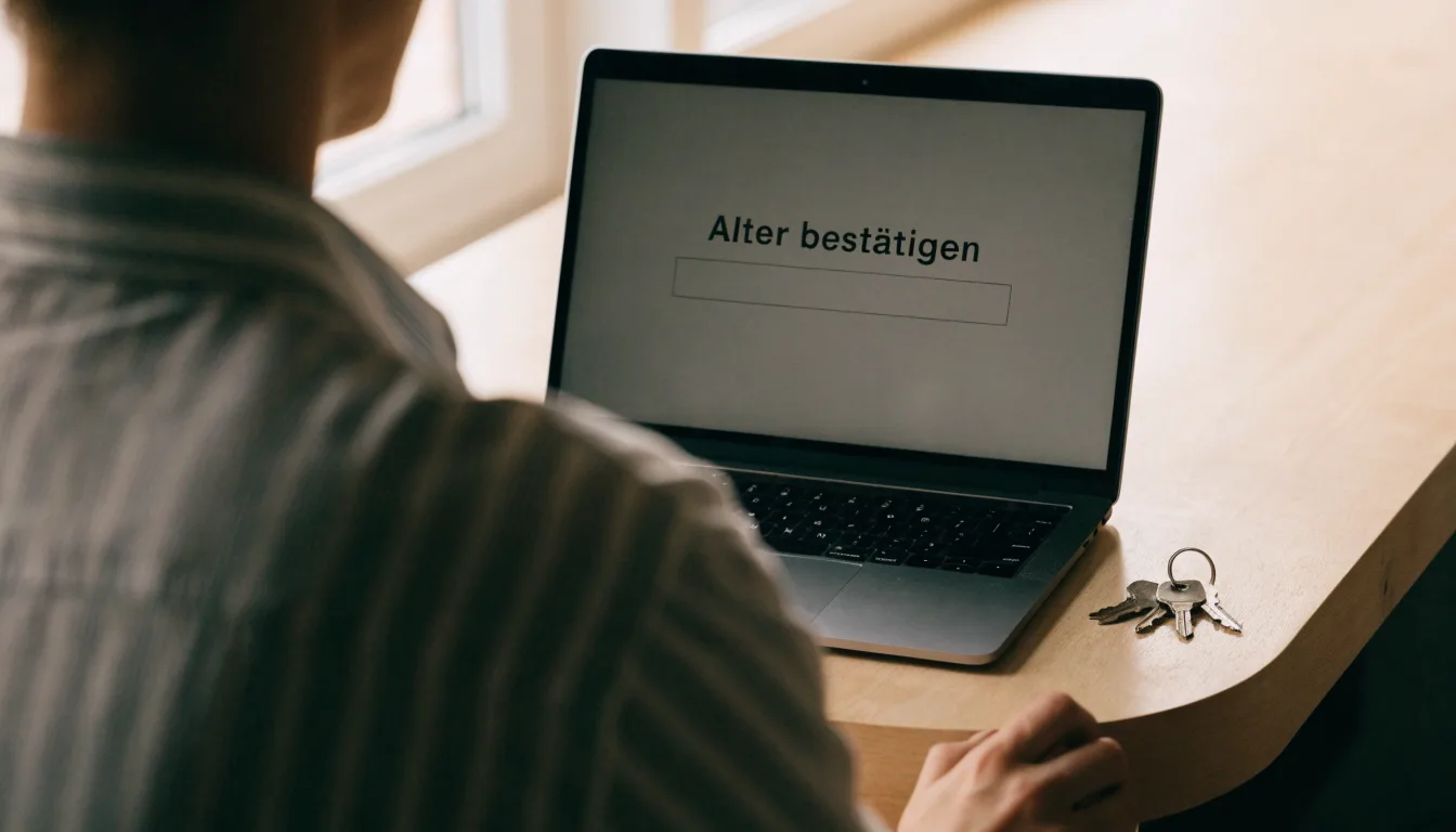 Ein Schlüsselbund mit mehreren Schlüsseln liegt auf einem Holztresen in einem hellen Raum.
